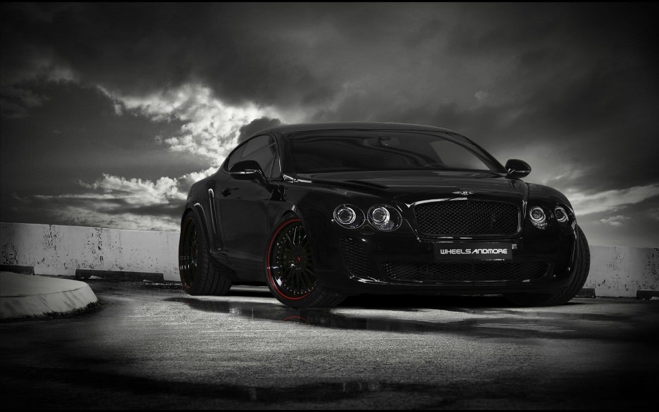Download Bentley Continental Black Super Car wallpaper
