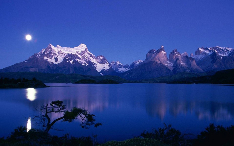 Download Chile Lake During Night wallpaper