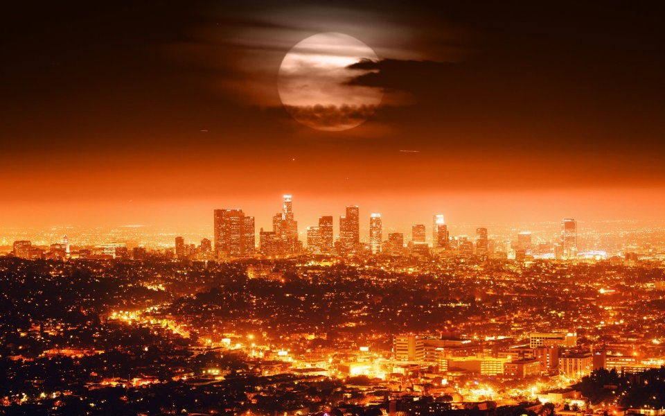 Download Los Angeles Skyline Wallpapers for Mobile iPhone Mac wallpaper