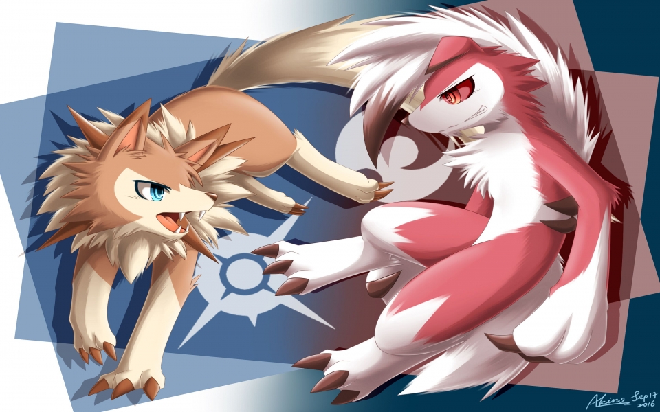 Download Lycanroc Midday and Midnight Form HD Wallpapers wallpaper