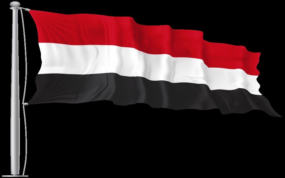 Download Yemen Waving Flag PNG Image wallpaper
