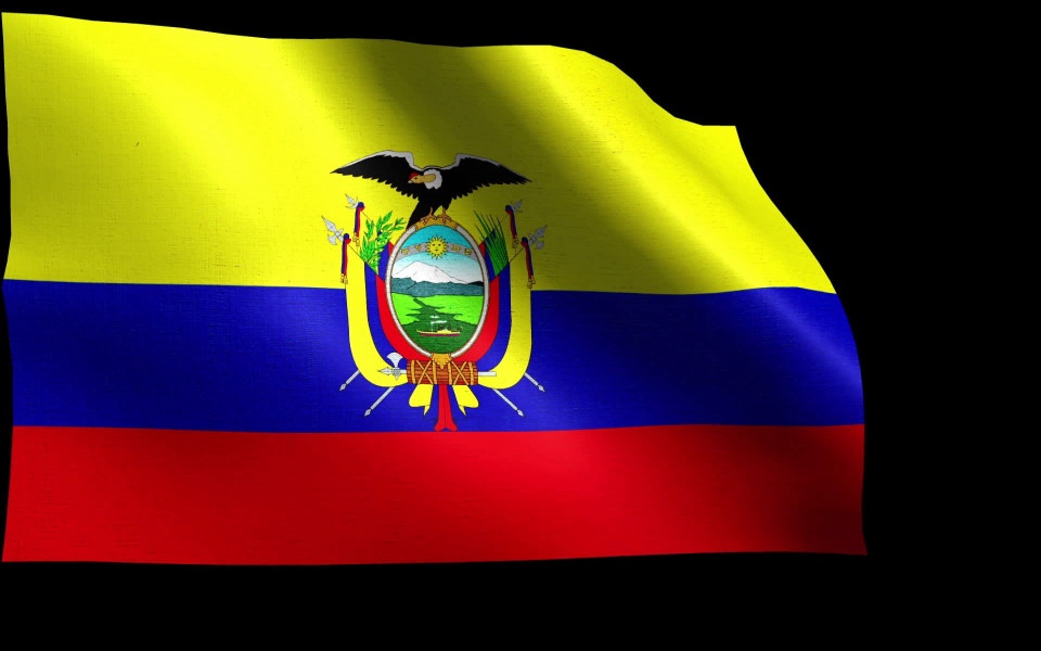 Download Blowing Ecuador Flag 3D 4K wallpaper