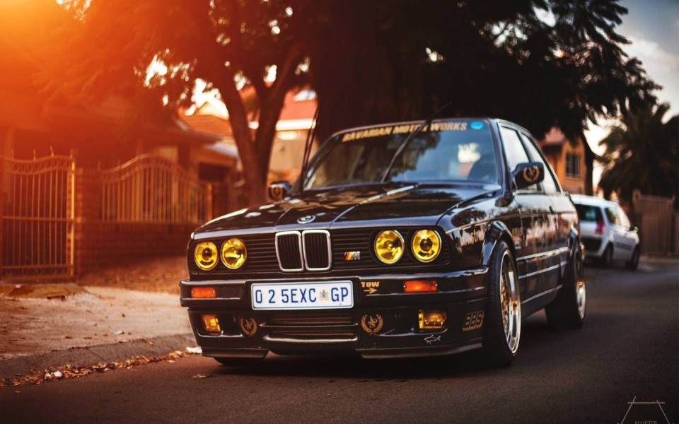 Download BMW E30 M3 Black 2020 4K wallpaper