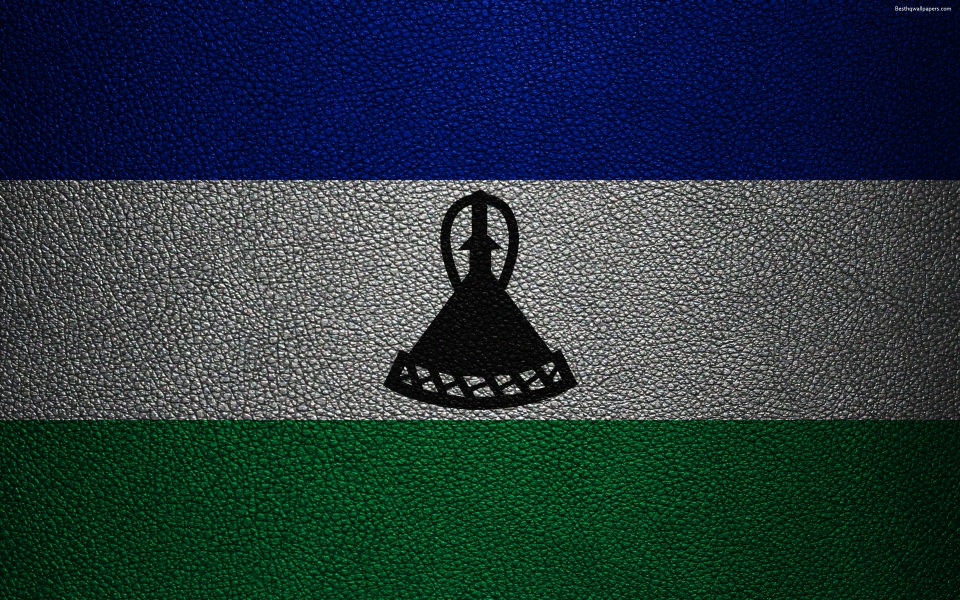 Download Flag of Lesotho 4k 2020 Wallpaper wallpaper
