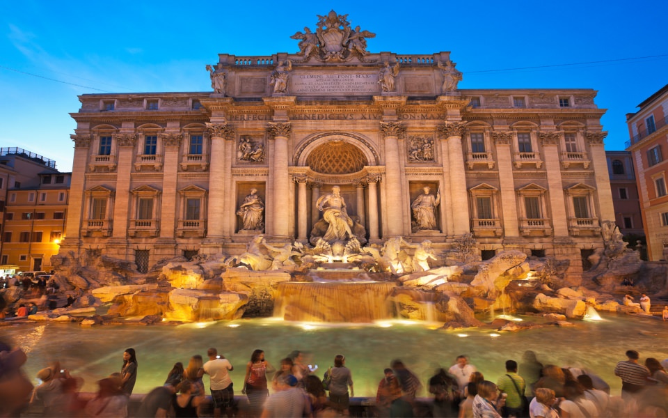 Download Trevi Fountain Rome Italy 2020 4K Desktop wallpaper