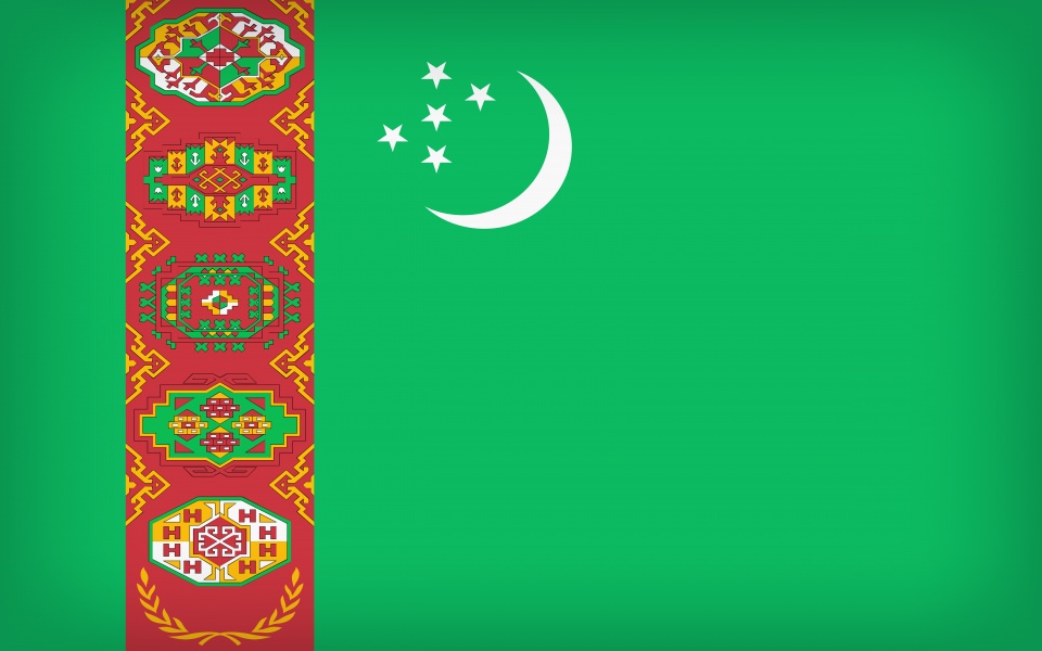 Download Turkmenistan Flag 2020 4K wallpaper