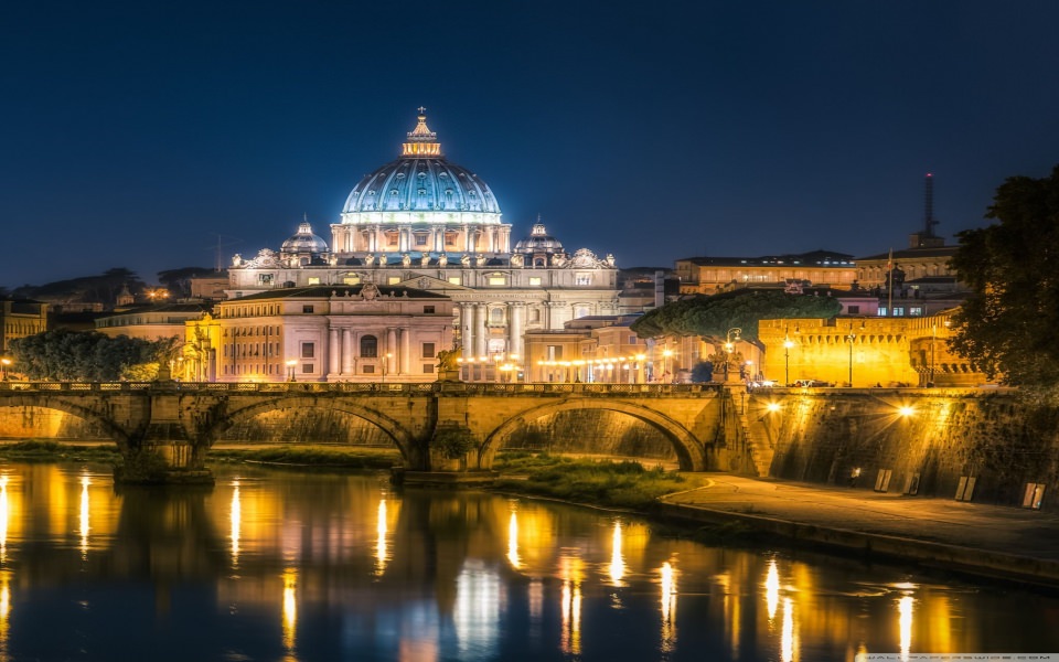 Download Vatican City at Night HD wallpaper