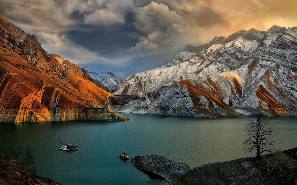 Download Amirkabir Dam Iran Minimalist 4k HD 2020 wallpaper
