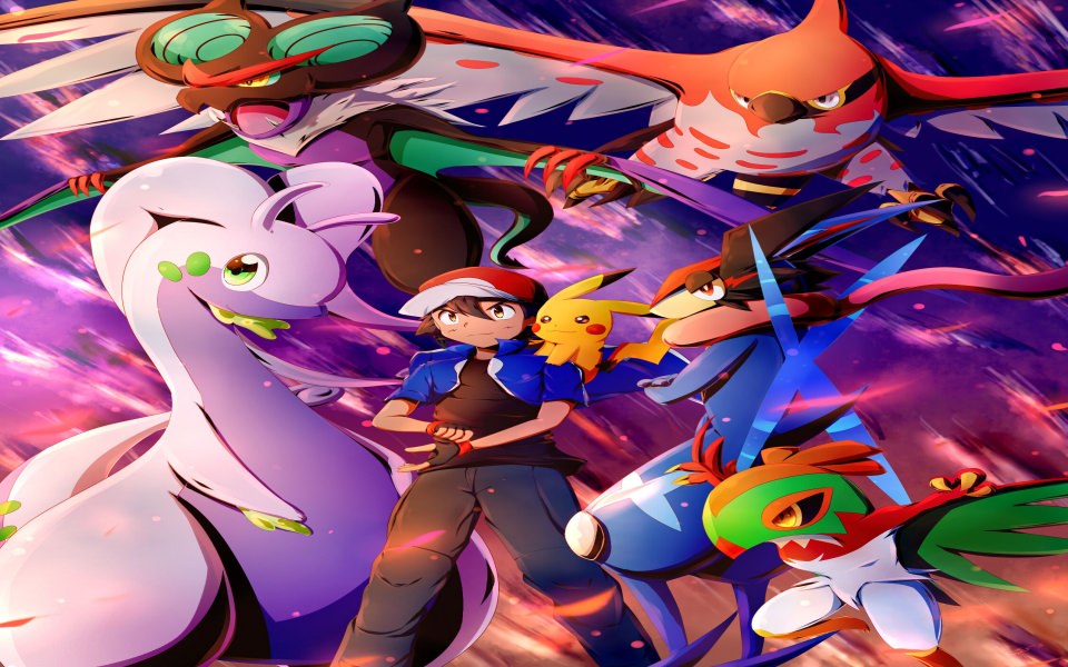 Download Ashs Team Pokemon 4K wallpaper