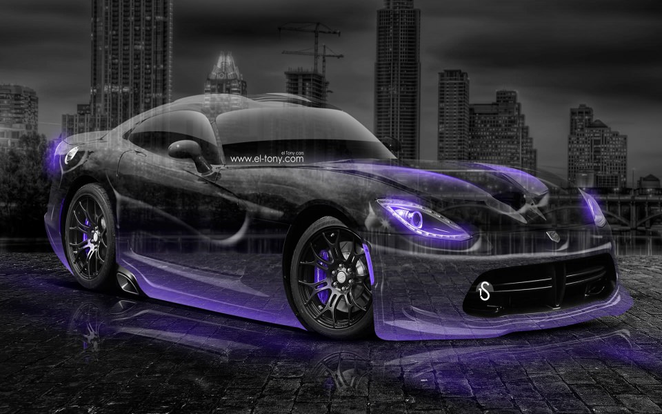 Download Dodge Viper SRT Crystal City Car 4K HD wallpaper