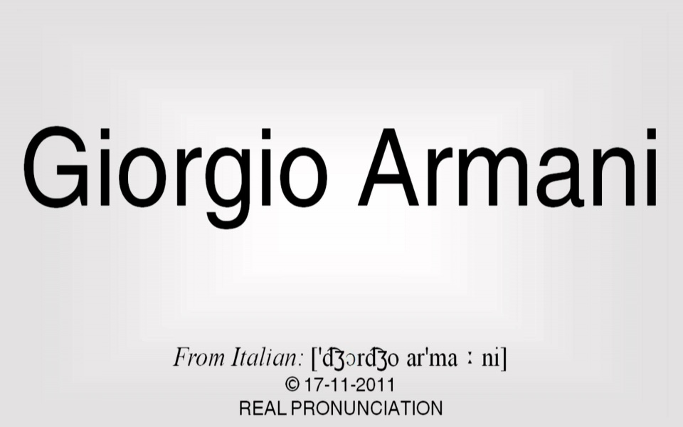 Download Giorgio Armani Pronunciation 4K HD wallpaper