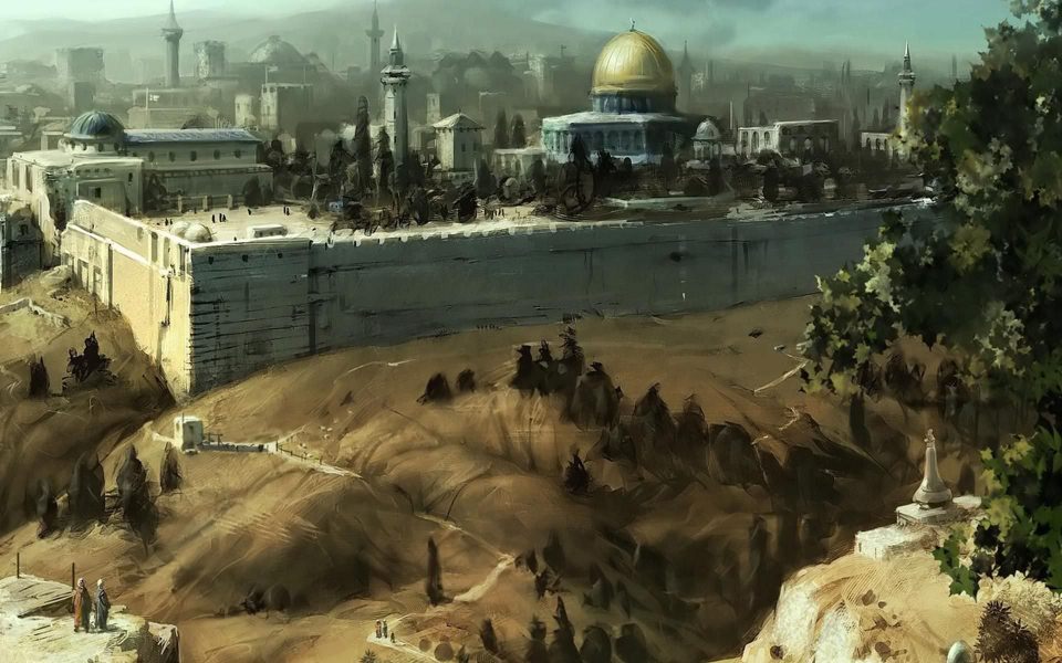 Download Jerusalem Oil Painting Picture of Art 4K HD 2020 iPhone Mac Desktop Android wallpaper