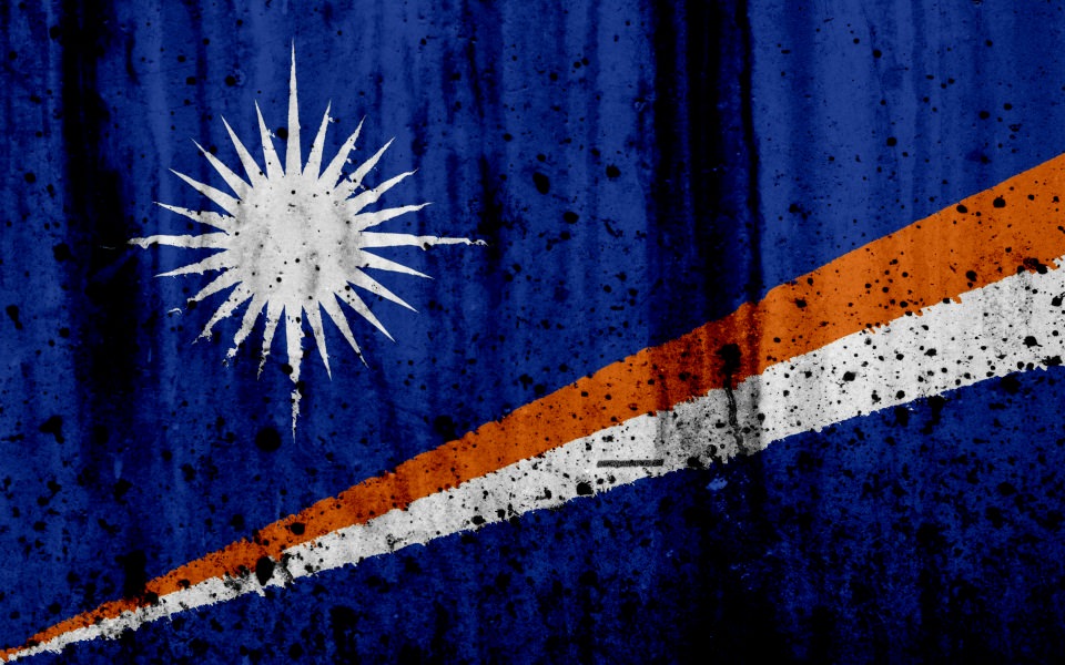 Download Marshall Islands flag 4k wallpaper