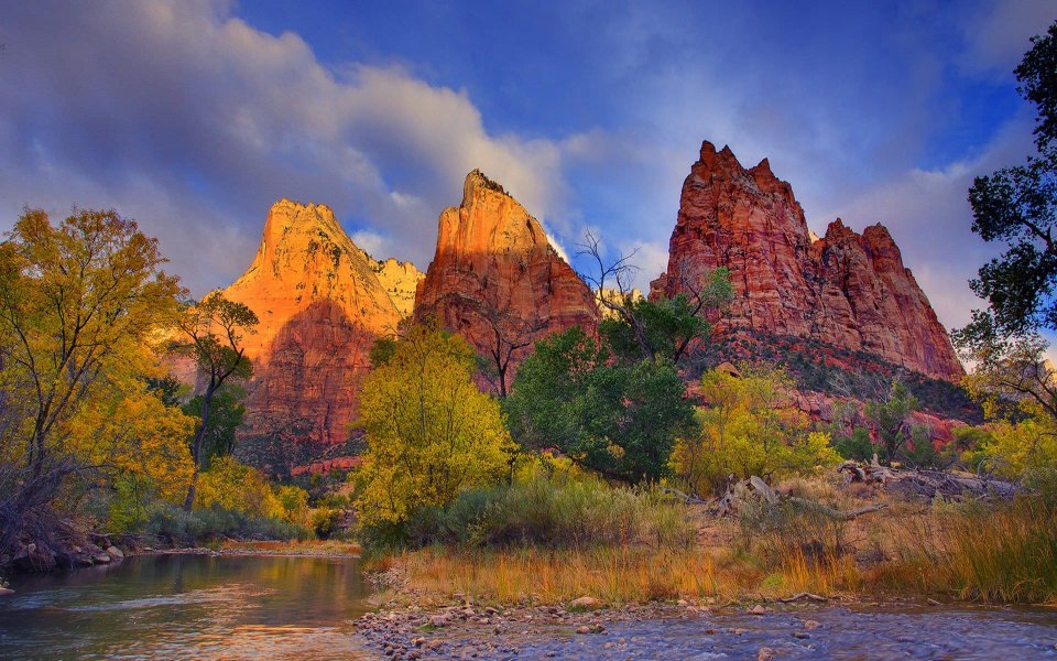 Download Mountains First Virgin National Patriarches Zion wallpaper