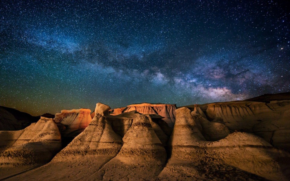 Download Nature Milky Way Galaxy Starry Night Desert wallpaper
