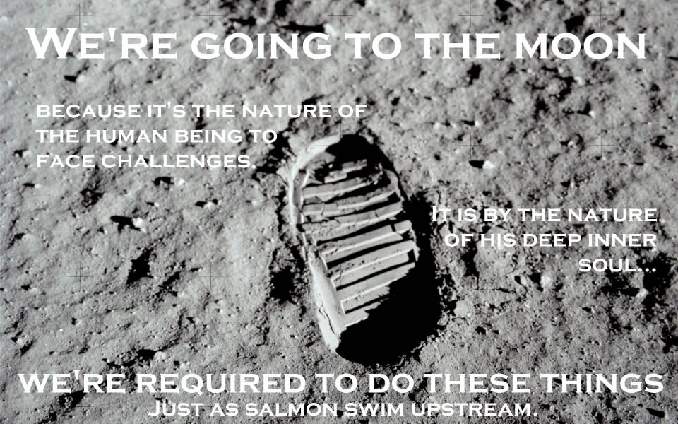 Download Neil Armstrong Footprint On Moon 4K HD wallpaper