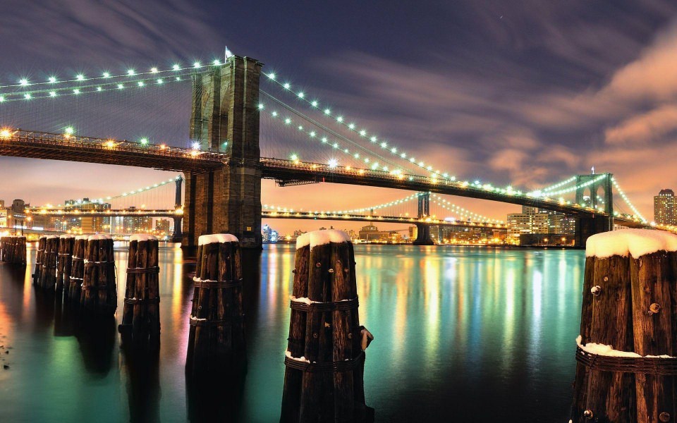 Download New York Brooklyn Bridge hd 4k wallpaper
