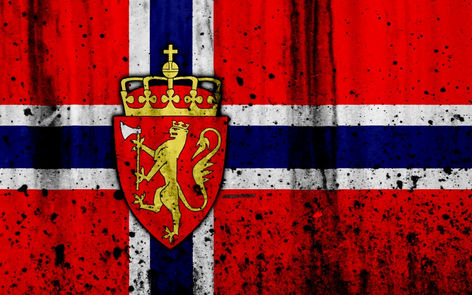 Download Norwegian flag 4k Mac iOS wallpaper