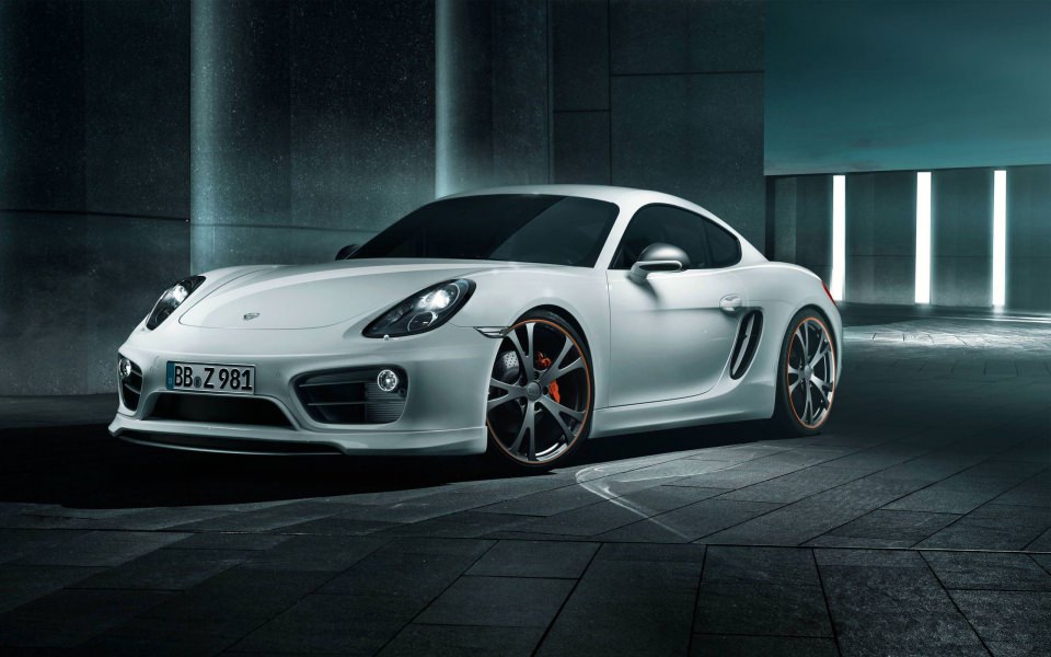 Download Porsche Cayman 4K White wallpaper