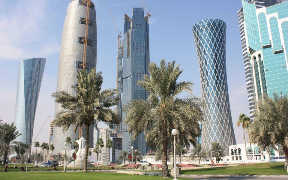 Download Qatar Doha City Buildings 4K 2020 wallpaper