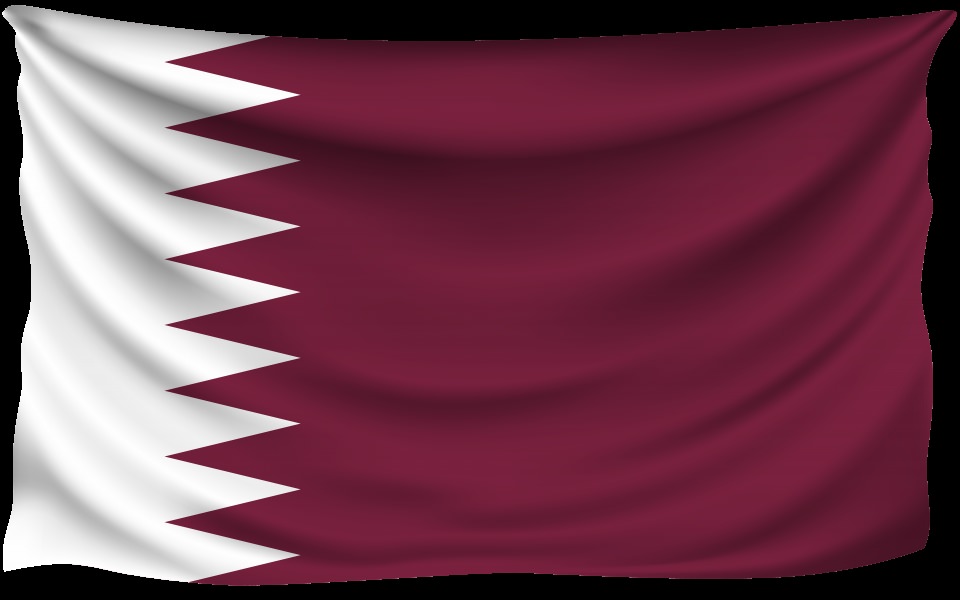 Download Qatar Wrinkled Flag 4K wallpaper