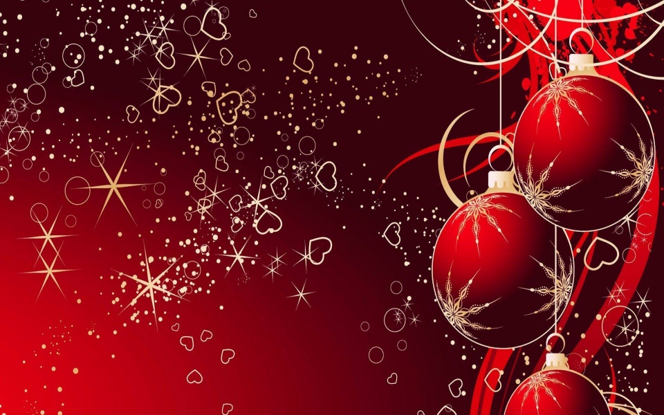 Download Red Christmas 4K HD wallpaper