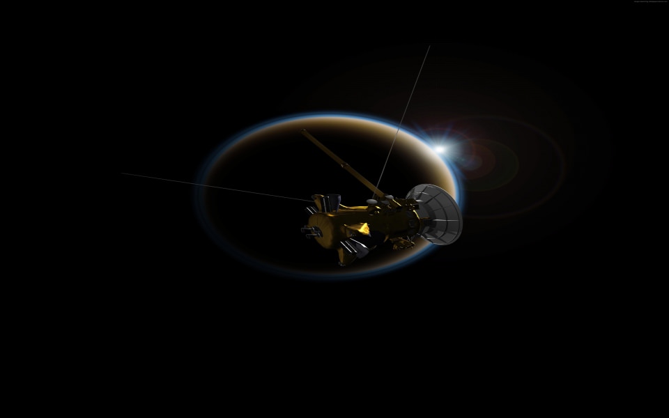 Download Saturn Cassini Probe 4K wallpaper