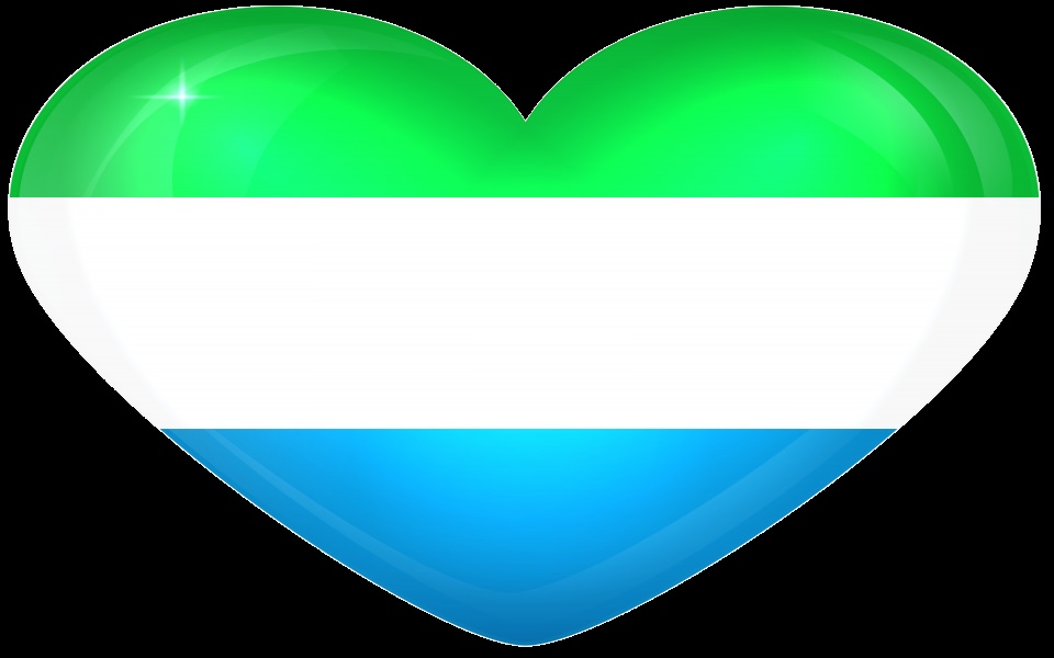 Download Sierra Leone Large Heart Flag 4K HD wallpaper