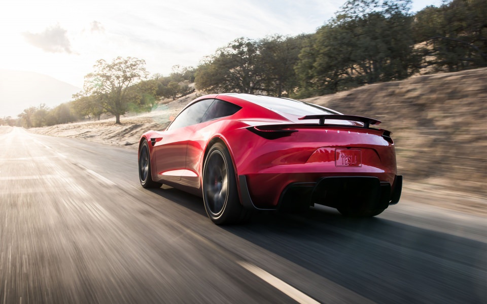 Download Tesla Roadster 4K wallpaper