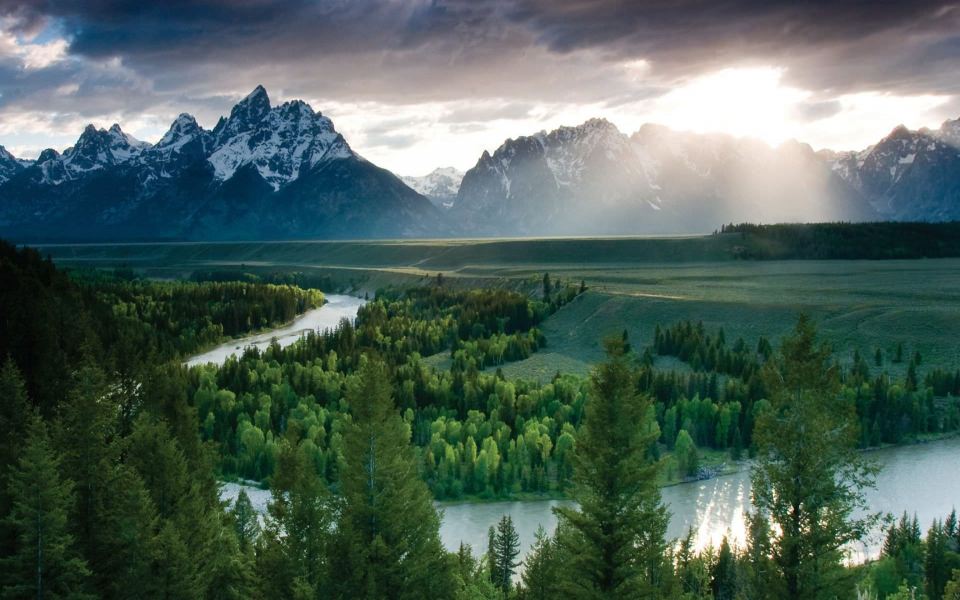Download Teton Morning Fantasy Mountains 4K 2020 HD wallpaper