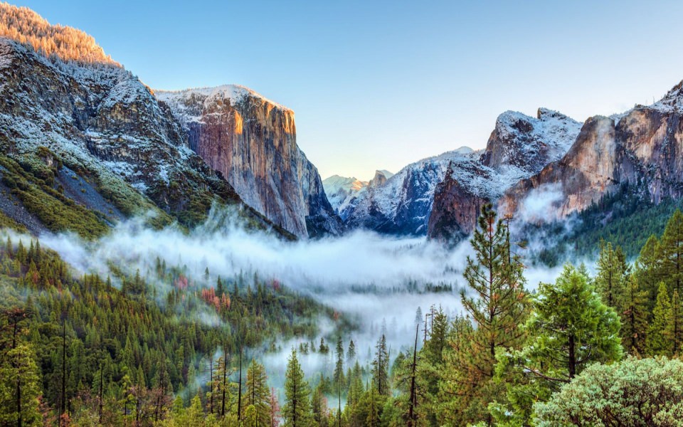 Download Yosemite National Park Minimalist 4K HD wallpaper