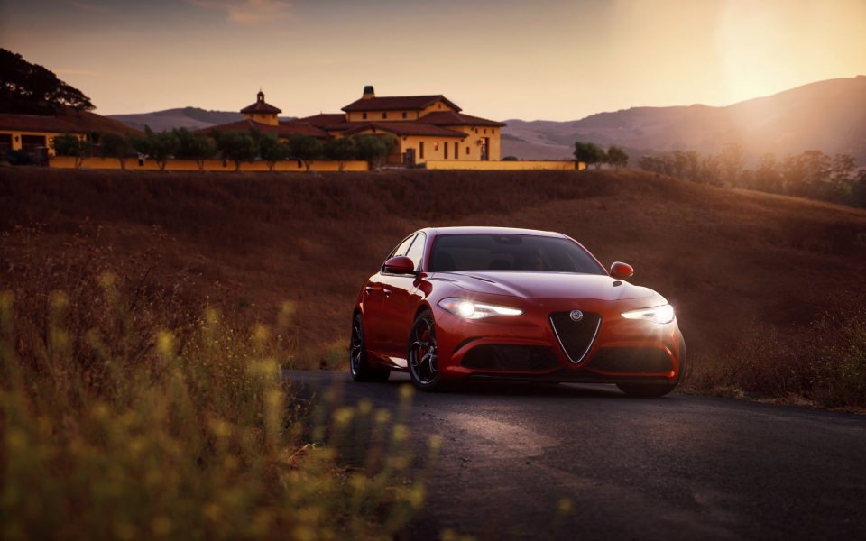 Download Alfa Romeo Giulia Quadrifoglio Cars HD wallpaper