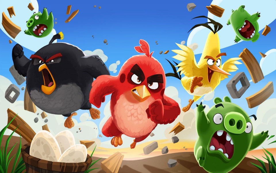 Download Angry Birds HD 4K For iPhone Mobile Phone wallpaper