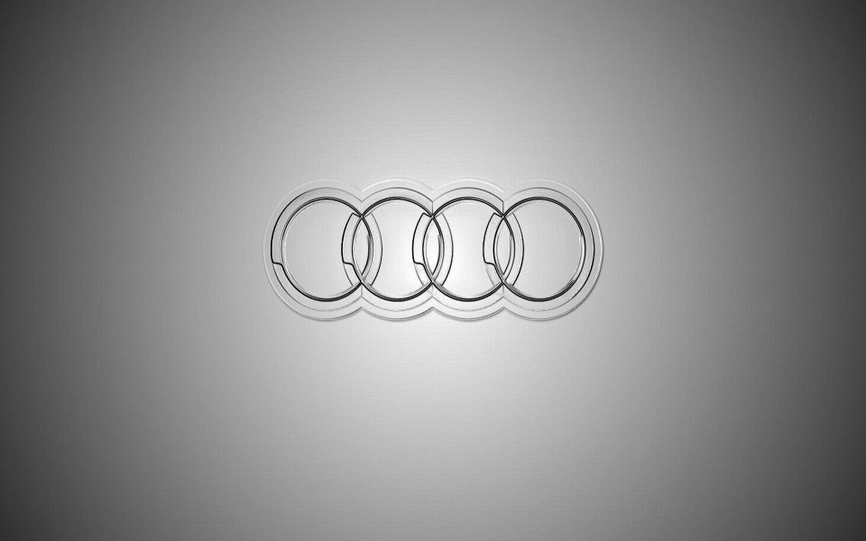 Download Audi Glass Logo 3D 4K wallpaper