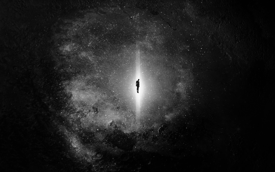 Download Black Space iPhone Android 5K Ipad Android Tablet wallpaper