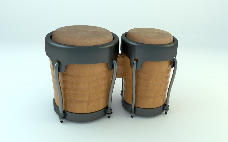 Download Bongo Drums 3D 4K iPhone HD wallpaper