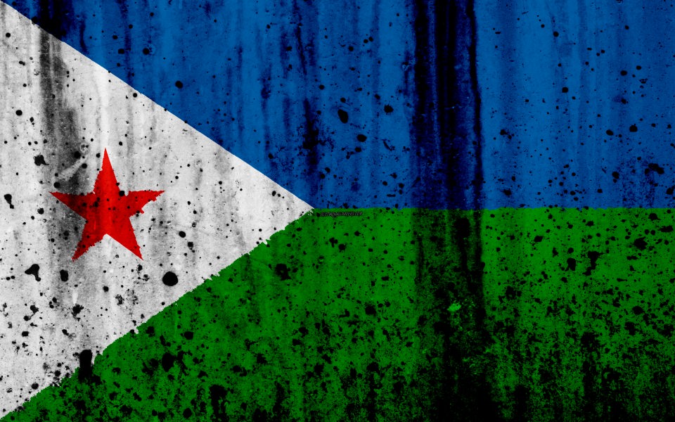 Download Djibouti flag 4k grunge flag of Djibouti 4K HD 3D wallpaper