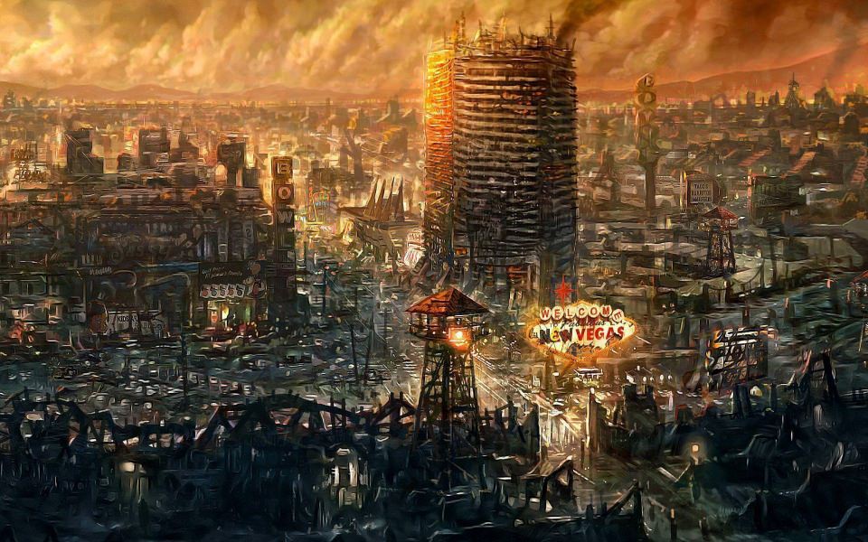 Download Fallout New Vegas iPhone X HD 4K wallpaper