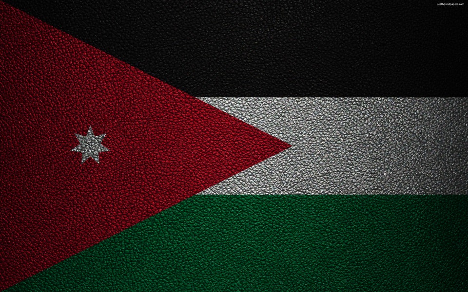 Download Flag of Jordan 4k wallpaper