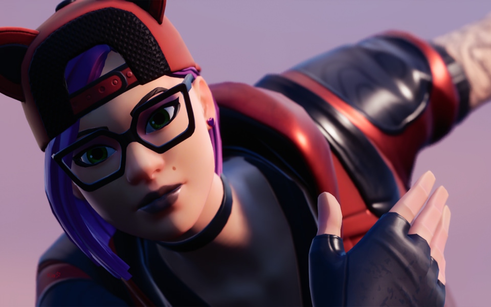 Download Fortnite Girl Character Glasses HD 4K 2020 iPhone Android Phone PC 3000x1688 Background Download wallpaper