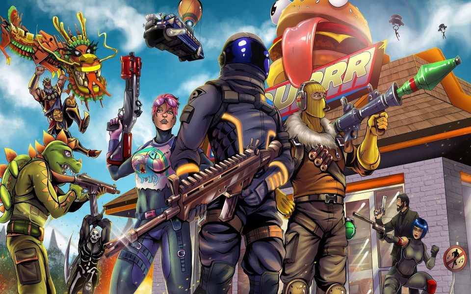 Download Fortnite Weapons 4K iPhone X Android wallpaper
