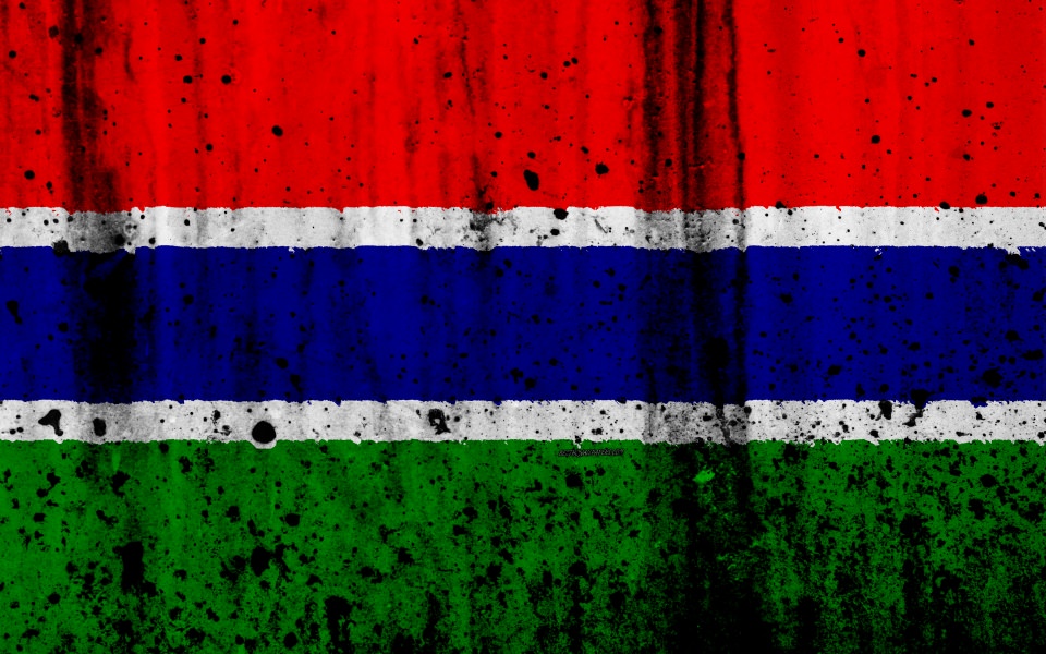 Download Gambia Flag 4k grunge flag of Gambia Africa wallpaper