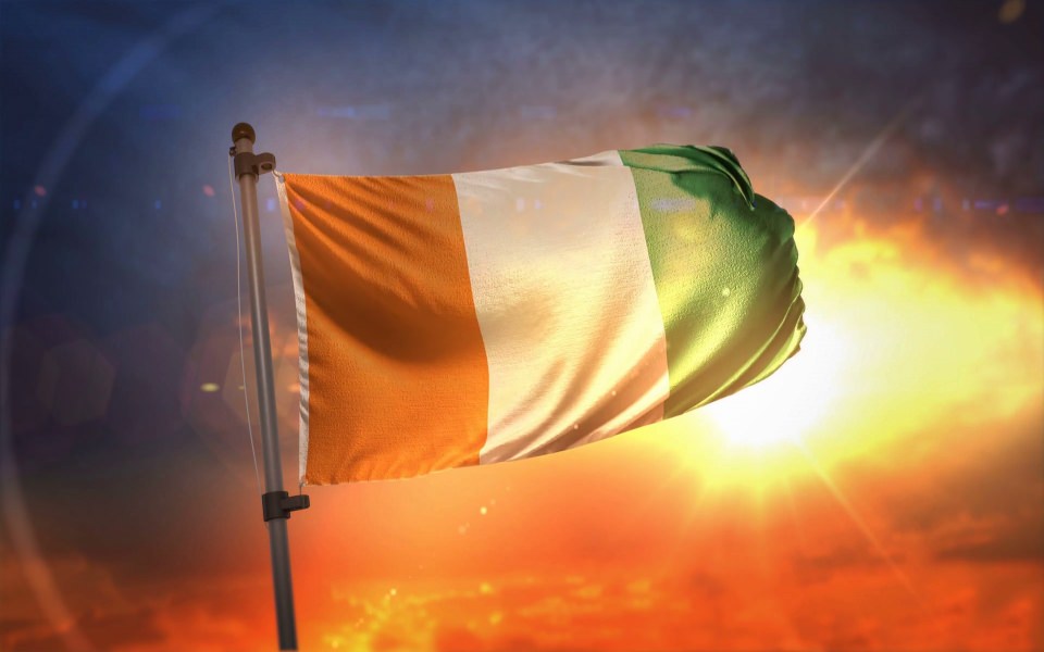 Download Ivory Coast Flag Backlit HD 4K wallpaper