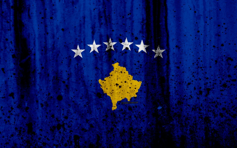 Download Kosovo flag 4k wallpaper