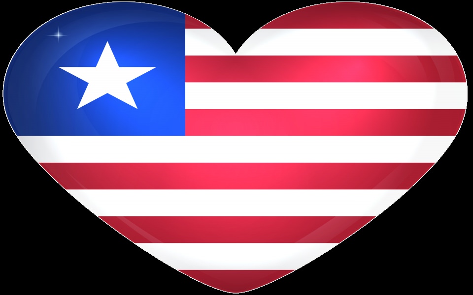 Download Liberia Large Heart Flag 4K 3D wallpaper