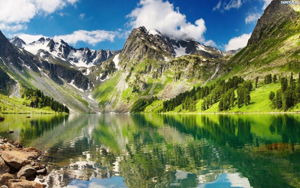 Download Mountain Landscape Nature Lake Wallpaper wallpaper