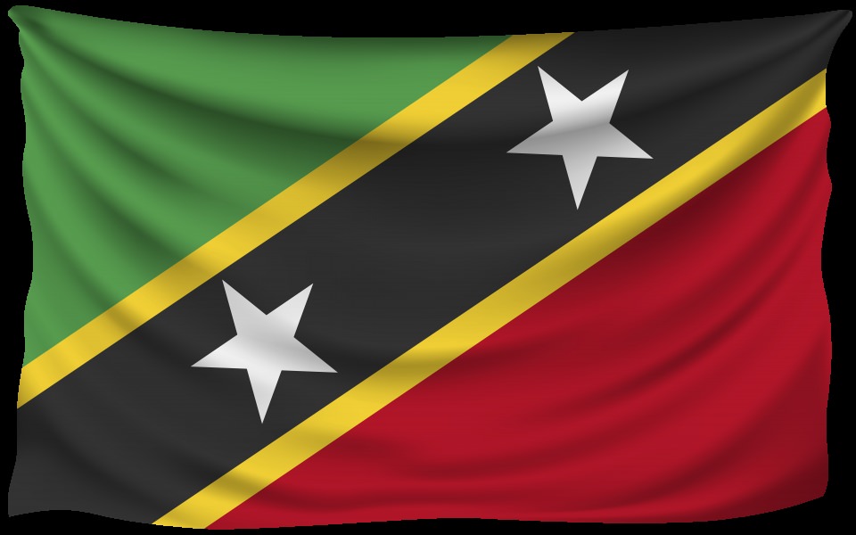Download Saint Kitts and Nevis Wrinkled Flag HD 4K wallpaper
