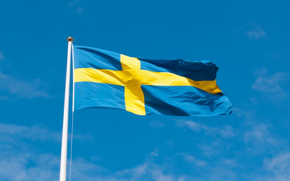 Download Sweden Flag 4K HD wallpaper
