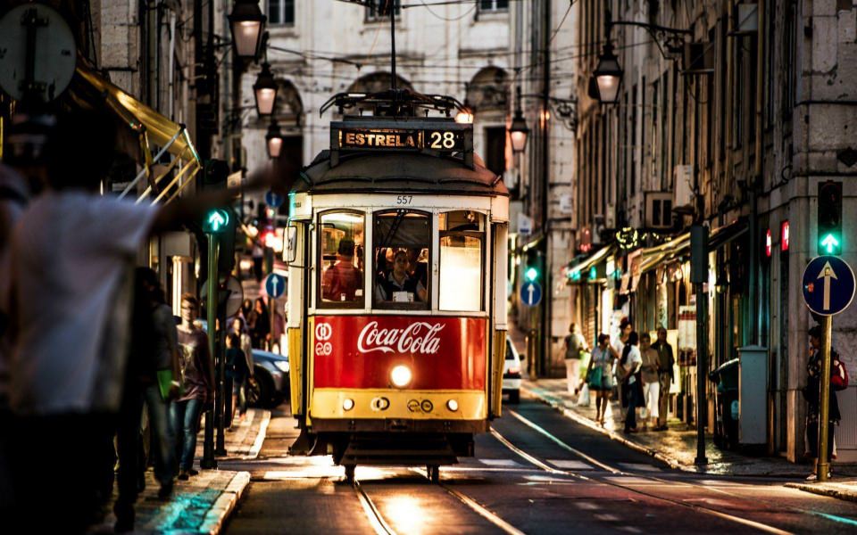 Download Tram in Lisbon Portugal 4K UHD New wallpaper