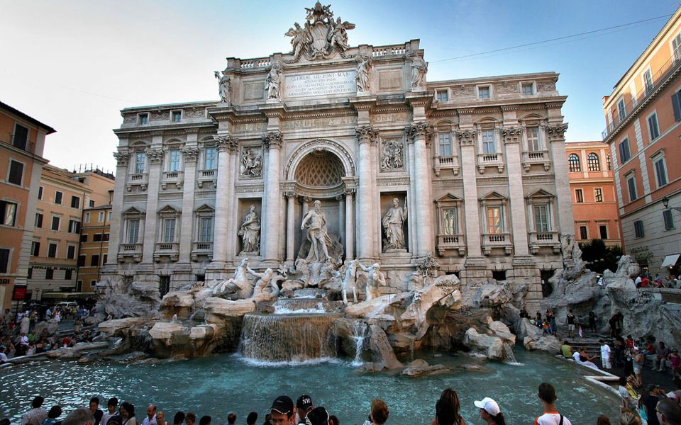 Download Trevi Fountain HD 4K Backgrounds Image wallpaper